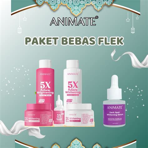 Jual Paket Bebas Flek Animate 5X Aktif Whitening Series 5in1 Dark