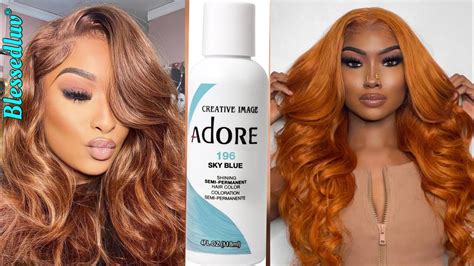 Ginger Adore Lace Wig Tutorials Hair Dye Compilation Youtube