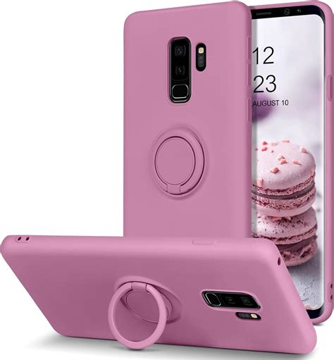 Kangya For Samsung Galaxy S9 Plus Case Slim Silicone Kickstand With 360° Ring