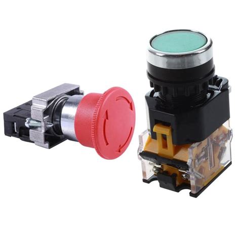 22mm Nc Red Mushroom Emergency Stop Push Button Switch 600v 10a Zb2