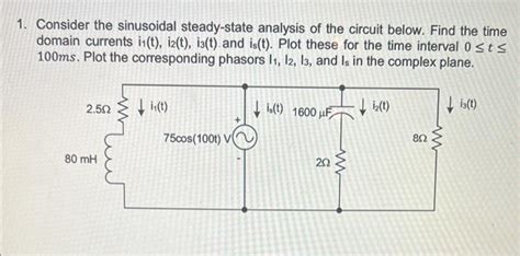 Solved Help 1 Consider The Sinusoidal Steady State Analy