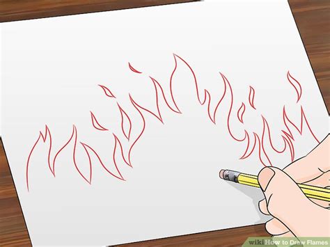 How To Draw Flames 14 Steps With Pictures Wikihow