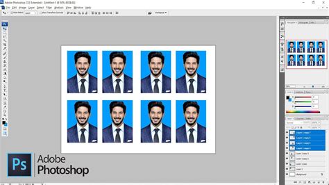 How To Create Passport Size Photo Adobe Photoshop Youtube