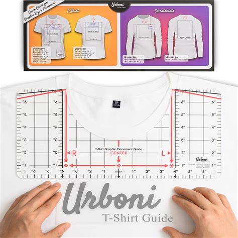 Standard Size Tshirt Ruler Guide For Vinyl Alignment T Shirt Rulers To Center Designs T