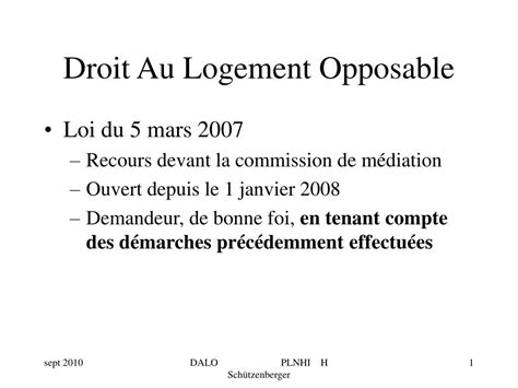 Ppt Droit Au Logement Opposable Powerpoint Presentation Free