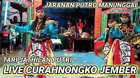 TARI JATHILAN PUTRI JARANAN PUTRO MANUNGGAL LIVE CURAHNONGKO JEMBER