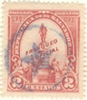 Stamp Monument Francisco Morazan El Salvador Officials Mi Sv