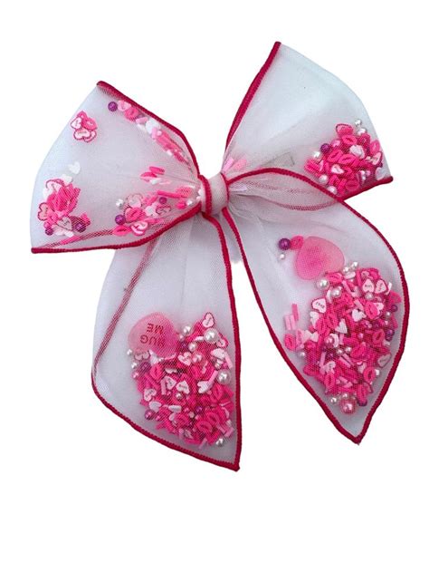 Valentines Day Shaker Hair Bows Hair Bows Valentine Bows