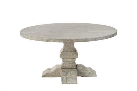 Round Reclaimed Elm Plank Dining Table Mecox Gardens