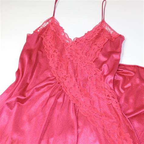 Y K Pink Lace Lingerie Slip Dress Gorgeous Depop