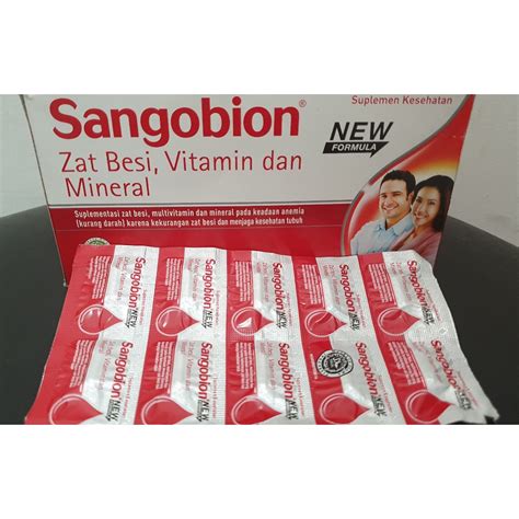 Jual Sangobion Kapsul Vitamin Penambah Darah Zat Besi Anemia 1 Strip