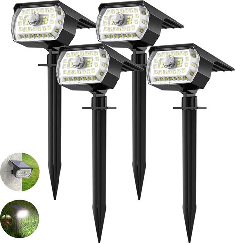 Solarlampen F R Au En Mit Bewegungsmelder St Ck Led Solarstrahler