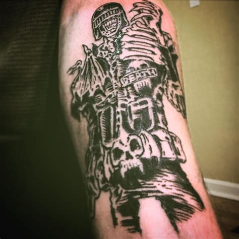 Judge Death Tattoo I Had Done Yesterday R Judgedredd