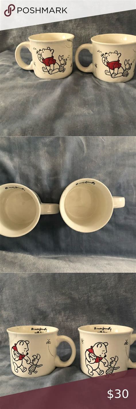 Brand New Winnie The Pooh Coffee Mugs Piglet Eeyore Pooh Bear