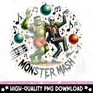 Monster Mash PNG Spooky Halloween Clipart Funny Fall Tshirt