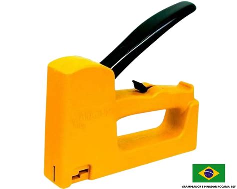 Grampeador E Pinador Manual Rocama F Laranja F Crevestimentos Br