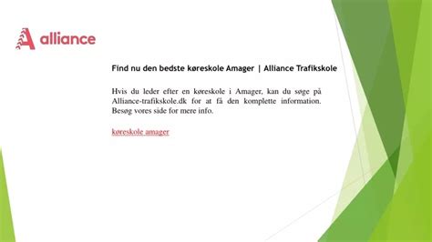 PPT Find nu den bedste køreskole Amager Alliance Trafikskole