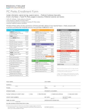 Fillable Online Pc Perks Enrollment Form Fax Email Print Pdffiller