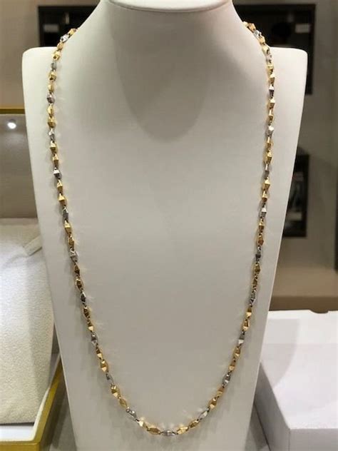 Girocollo Collana Uomo Oro Bianco Oro Giallo 18kt 60cm Catawiki