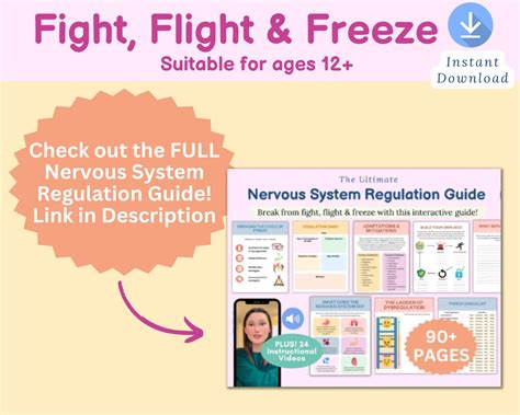 Fight Flight Freeze Response Resource Therapy Worksheets Trauma