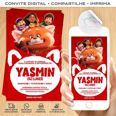 Convite Digital Red Crescer Uma Fera Elo Produtos Especiais