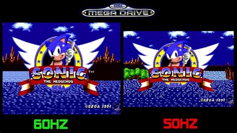 Sonic Mega Drive Hz Vs Hz Pal Vs Ntsc Ossc Capture Youtube