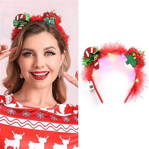 Amazon Sixexey Christmas LED Headband Colorful Light Up Headbands