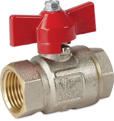 Brass Ball Valve Female X Female Bsp C W Short Butterfly Handle