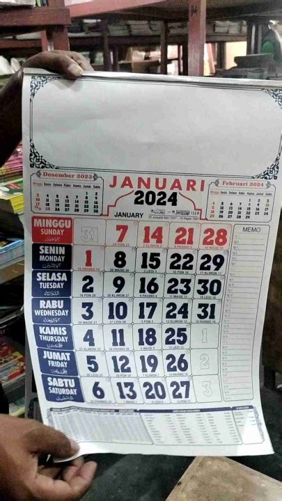 Kalender Dingding Terbaru Isi Lembar Ukuran X Cm Lazada