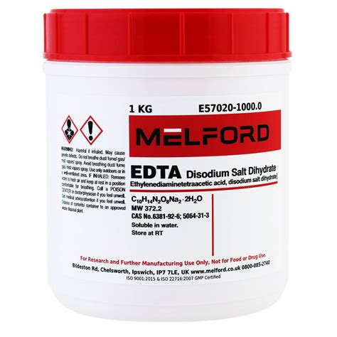 E Edta Disodium Salt Ethylenediaminetetra Acetic Acid