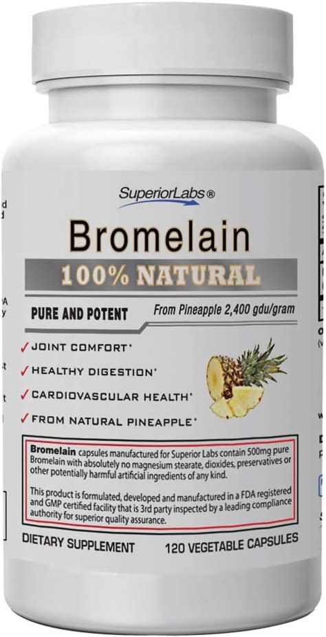 Superior Labsla Mejor Bromelain Non Omg Natural Suplemento Non