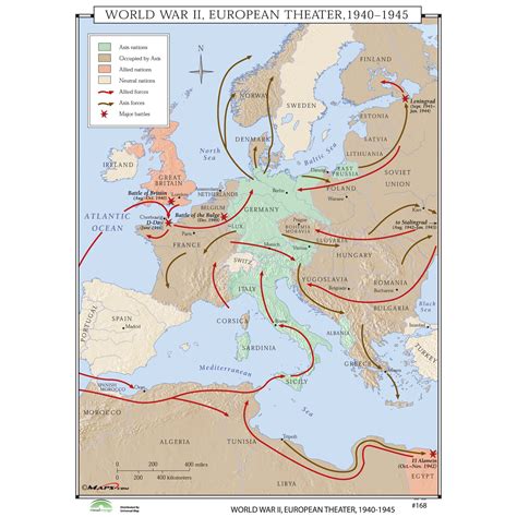 Universal Map World History Wall Maps World War II European Theater