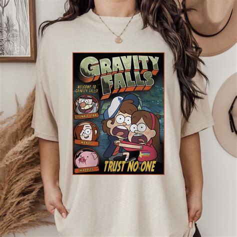 Gravity Falls Trust No One Scared Dipper And Mabel T Shirt Etsy