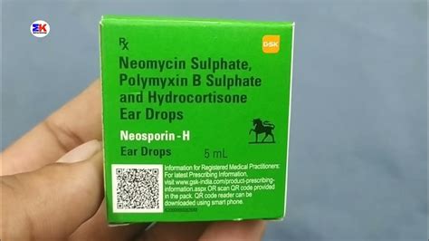 Neosporin H Ear Drops Neosporin Sulphate Polymyxin B Sulphate And