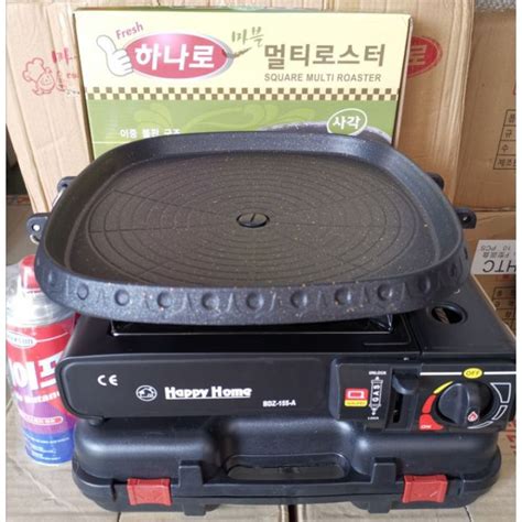 Samgyupsal Set Square Samgyeopsal Korean Grill Pan Stove Top Pan Sam G Barbecue Bbq Portable