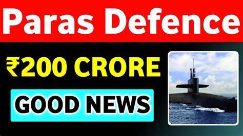 Paras Defence Share Latest News 🔥 Paras Defence Qip News Youtube