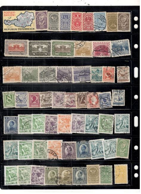 Austria Collection On Stock Sheet Mint Used Europe Austria Stamp