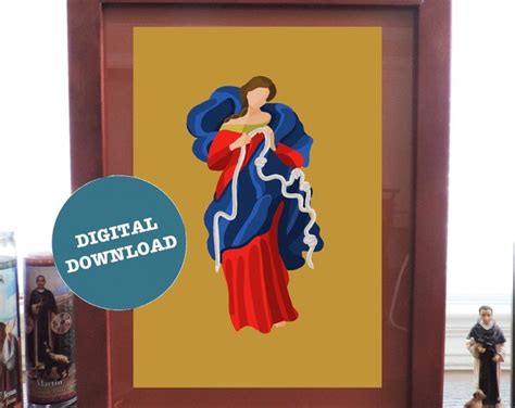 Our Lady Undoer Of Knots Portrait Print Poster Etsy