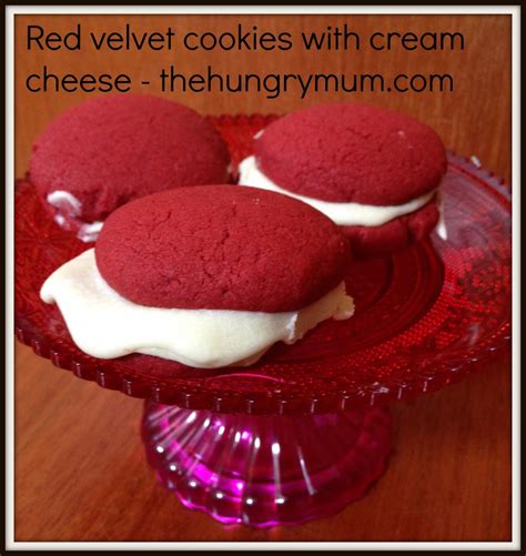 Red velvet cookies with cream cheese filling | the hungry mum