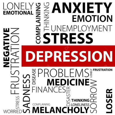 Depression Concept Made With Words Icon Sadness Antisocial Vector, Icon ...