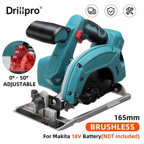 Drillpro 165mm Electric Circular Saw Rechargeable Fit Makita 18V