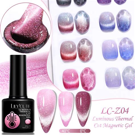 Lilycute Ml Glow In Dark Thermal Cat Magnetic Gel Nail Polish Soak Off