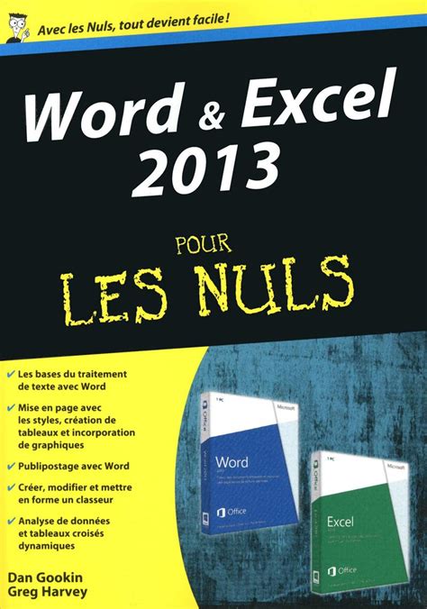 Amazon Fr Word Et Excel M Gapoche Pour Les Nuls Gookin Dan