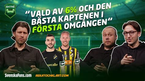 Entré F Y Inför omgång 1 Allsvenskan Fantasy YouTube