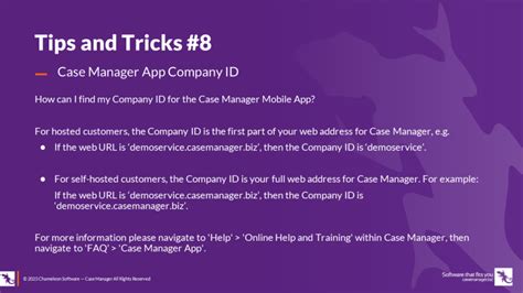 Case Manager Tips and Tricks