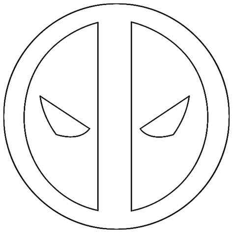 Deadpool Logo Coloring Page Coloring Pages To Print Printable Coloring