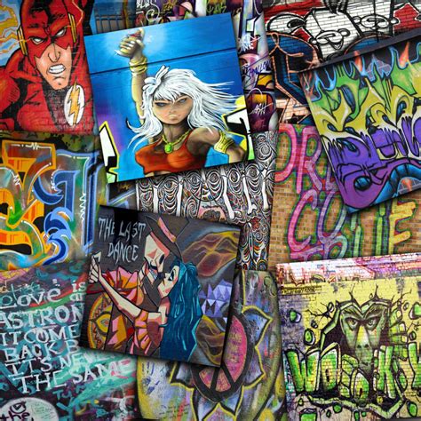 Graffiti Digital Papers Graffiti Art Street Art Graffiti | Etsy