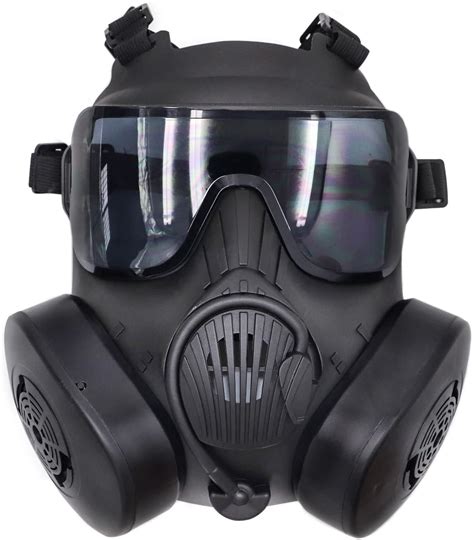 Full Face Airsoft Goggles Gas Mask Dummy Skull Design Black