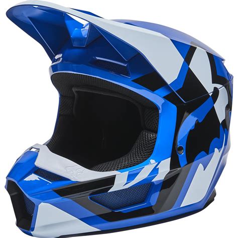 Fox Motocross Helm V Lux Blau Maciag Offroad