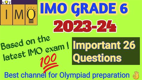 Imo Grade 6 2023 24 Important Questions Previous Year S Question Paper Sof Imo Class 6